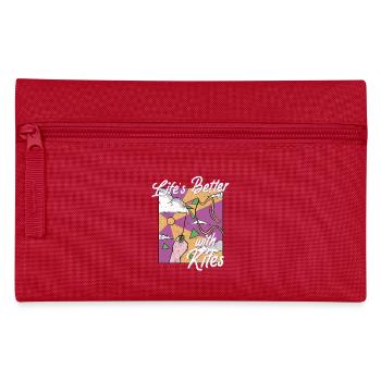 Cerfs-volants : la vie est meilleure avec des cerfs-volants - Trousse - rouge - Devant