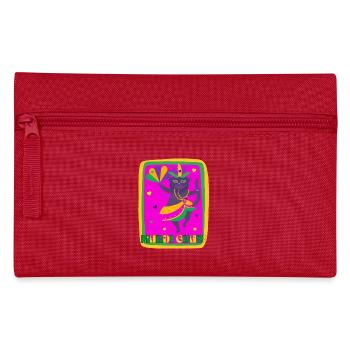 Mardi Gras tanzende Katze - Federtasche - Rot - Vorne