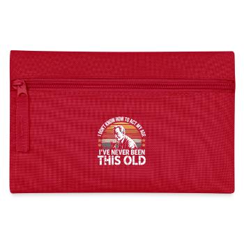 Funny grandfather humor old retired man - Pencil Case - red - Front