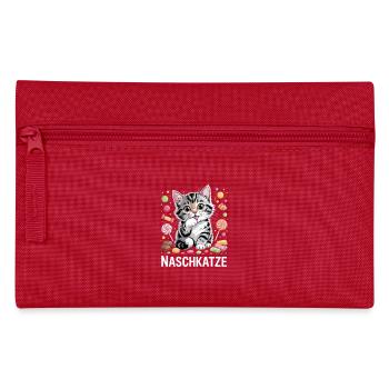 Sweet Cat with Candy Motif - Pencil Case - red - Front
