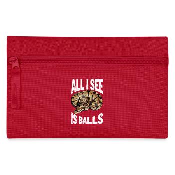 Königspython Schlangen Liebhaber Terrarium Python - Federtasche - Rot - Vorne
