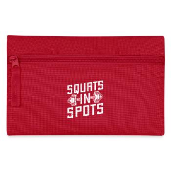 Gym Junkies Squats In Spots Calisthenics Fitness - Federtasche - Rot - Vorne