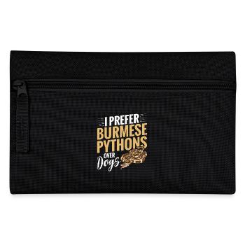 Burmesischer Python-Stoff Reptilien-Foos-Schlangenbesitzer - Federtasche - Schwarz - Vorne