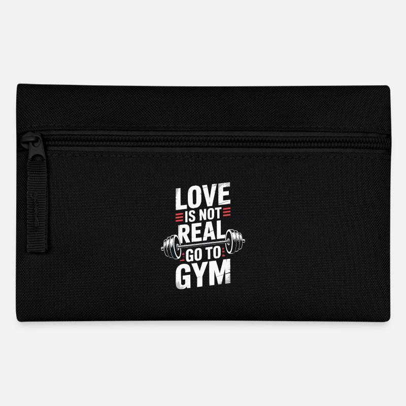 Liebe ist nicht real - ab ins Gym Design - Federtasche - Schwarz