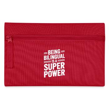 Foreign Language Sayings Funny Foreign Language Gift - Pencil Case - red - Front