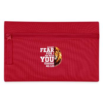 Do Not Fear For I Am With You Isaiah 41:10 Judah - Pencil Case - red - Front