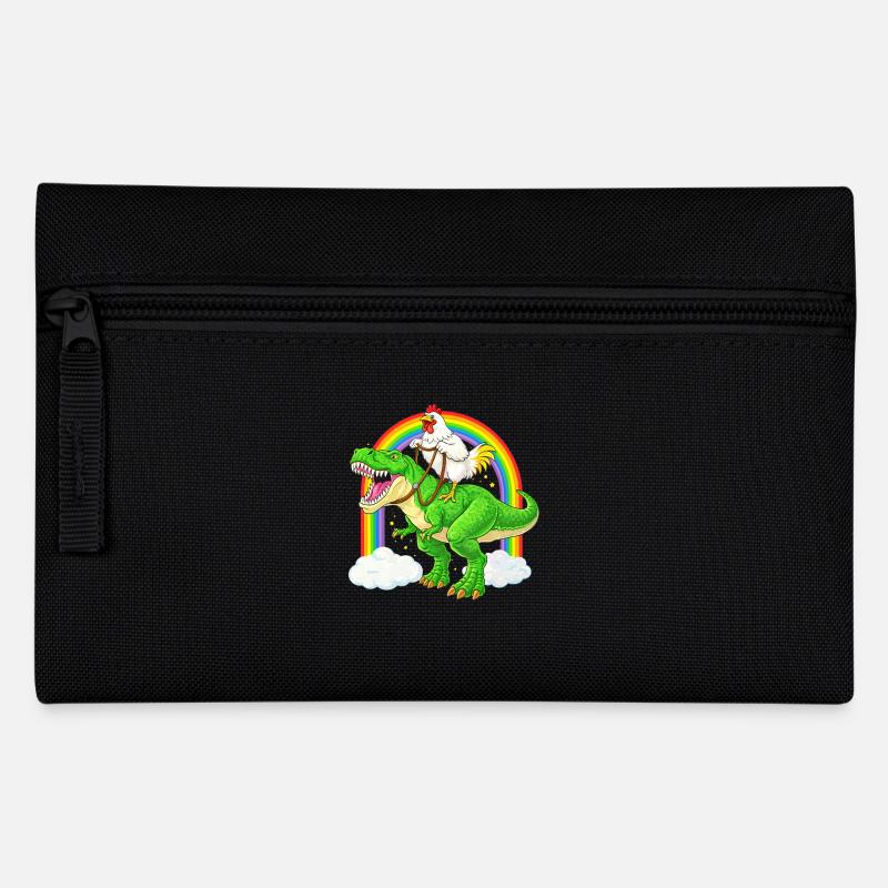 Dinosaure Arc-en-ciel à chevauchage de poulet T-Rex - Trousse - noir