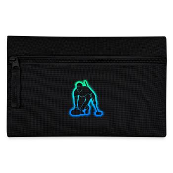 Curling Men Kids Boys Curler - Pencil Case - black - Front