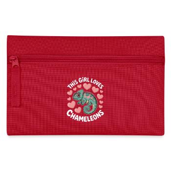 Don des Drôles Caméléons Drôles de Expressions Caméléon - Trousse - rouge - Devant
