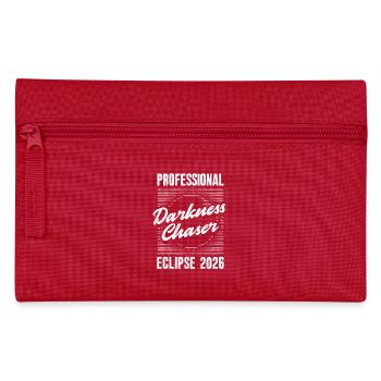 Solar eclipse 2026, August 12 - Pencil Case - red - Front