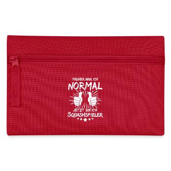Squashspieler - Federtasche - Rot - Vorne