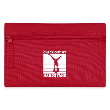 Circus Graphic Check Out My handstand Gift Idea - Pencil Case - red - Front