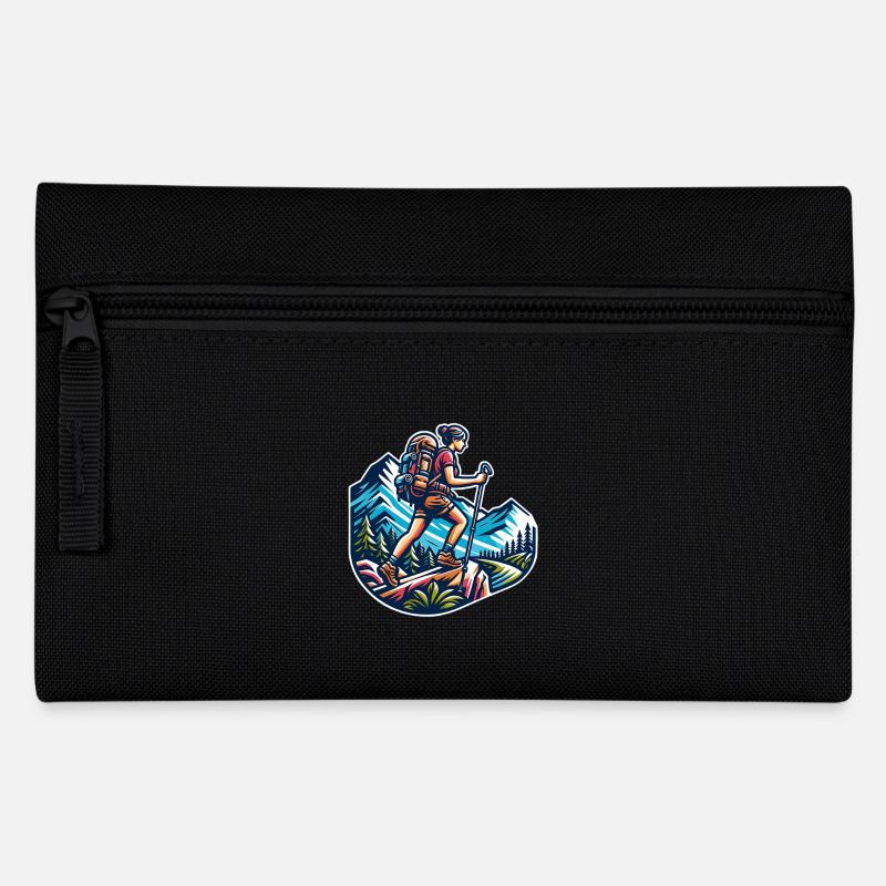Bergsteigerin - Federtasche - Schwarz