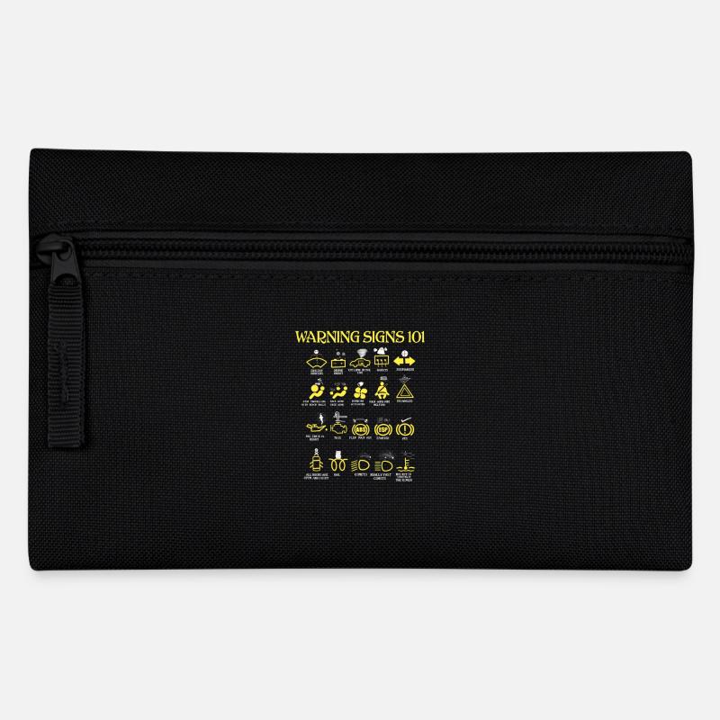 Warnschilder für Autos - Federtasche - Schwarz
