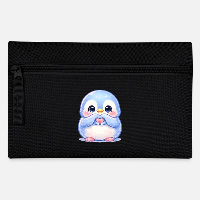 Zarter Pinguin Herzfreund - Federtasche - Schwarz