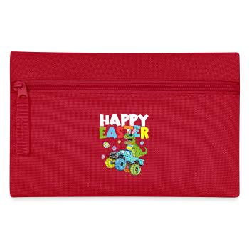 Dino Easter Monster Truck - Pencil Case - red - Front