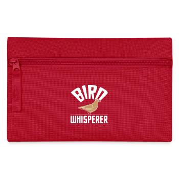 Bird Whisperer Logo Abschlag - Federtasche - Rot - Vorne
