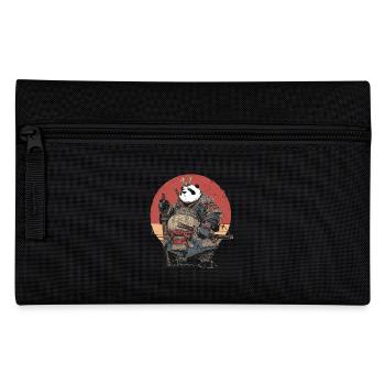 Panda-Samurai in robuster Rüstung - Federtasche - Schwarz - Vorne