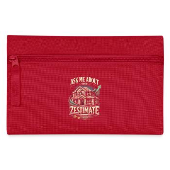 Immobilienmakler Makler Ask Me About Zestimate - Federtasche - Rot - Vorne