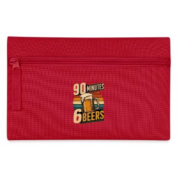 90 Minutes 6 Beers - Federtasche - Rot - Vorne