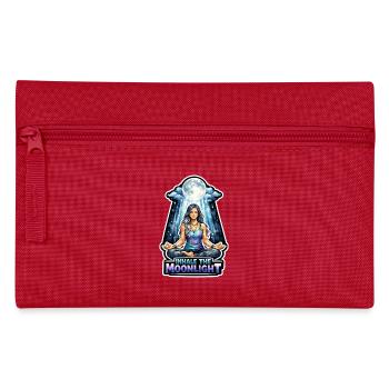 Moon Meditation, Moon Mindfulness, Spiritual - Pencil Case - red - Front