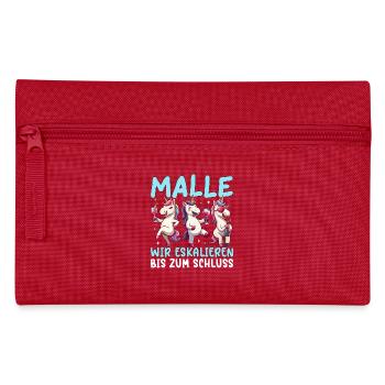 Malle We escalate to the end unicorn - Pencil Case - red - Front