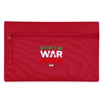 Arrêter la guerre d’Iran - Paix iranienne - Trousse - rouge - Devant