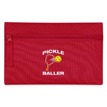 Pickle Baller Funny Pickleball Player - Pencil Case - red - Front