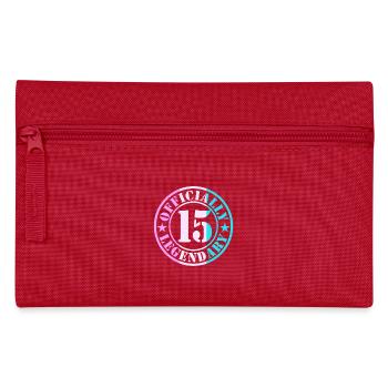 15. Geburtstag Junge Mädchen Legende Level 15 - Federtasche - Rot - Vorne