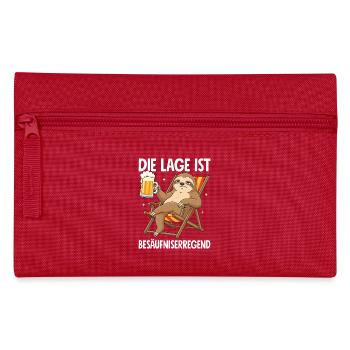 Die Lage Ist Besäufniserregend - Federtasche - Rot - Vorne