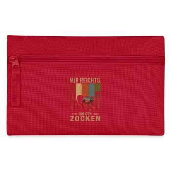 Mir reichts Ich geh zocken Vintage Gamer - Federtasche - Rot - Vorne
