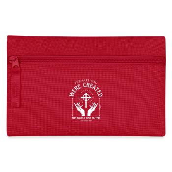 Vintage Religious Faith Christian Slogan - Pencil Case - red - Front