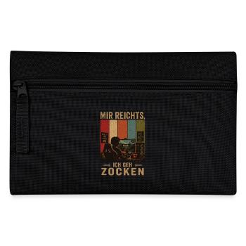 Mir reichts Ich geh zocken Retro Gamer Shirt - Federtasche - Schwarz - Vorne