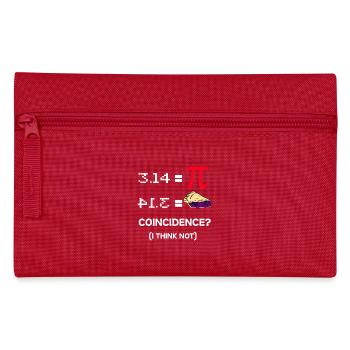 Pi Pie Coincidence Tee - Pencil Case - red - Front