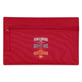 Night Shift Nurse, Tired - Pencil Case - red - Front