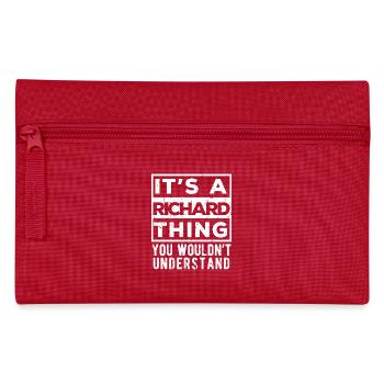 Das ist eine Richard-Sache, die du nicht verstehen würdest - Federtasche - Rot - Vorne