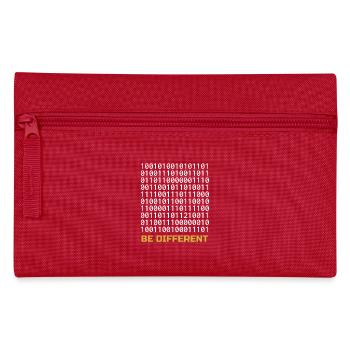 Be Different: Binary Pattern with Message - Pencil Case - red - Front