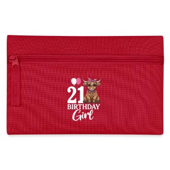 21 Birthday Girl - Pencil Case - red - Front