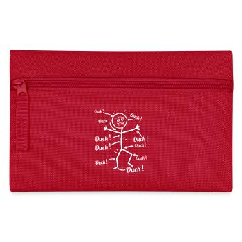 Humour Sport & Health - Stickman ouch mal partout - Pencil Case - red - Front