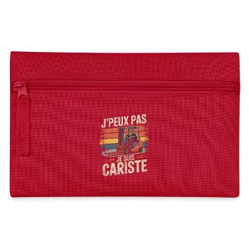 T-Shirt Humour Cadeau Cariste Original Collègues - Trousse - rouge - Devant