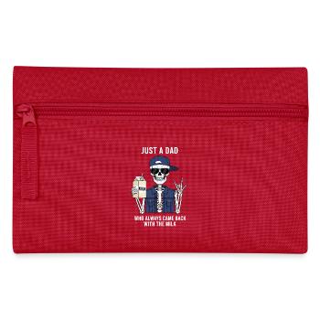 Just a Dad Who Always Came Back with The Milk - Pencil Case - red - Front