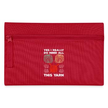 Ja, ich brauch all das Garn - Trousse - rouge - Devant