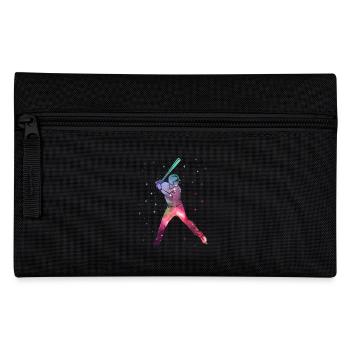 Baseball Spieler Kinder Weltraum Baseballspieler - Federtasche - Schwarz - Vorne