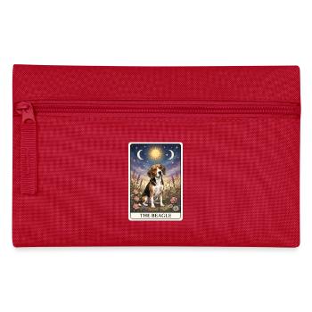 Carte de tarot Beagle - Trousse - rouge - Devant