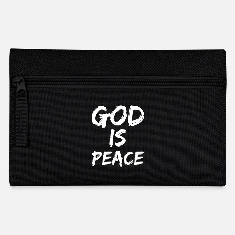 god is peace - Federtasche - Schwarz