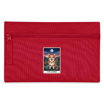 Corgi Mondschein im Sternenhimmel - Federtasche - Rot - Vorne