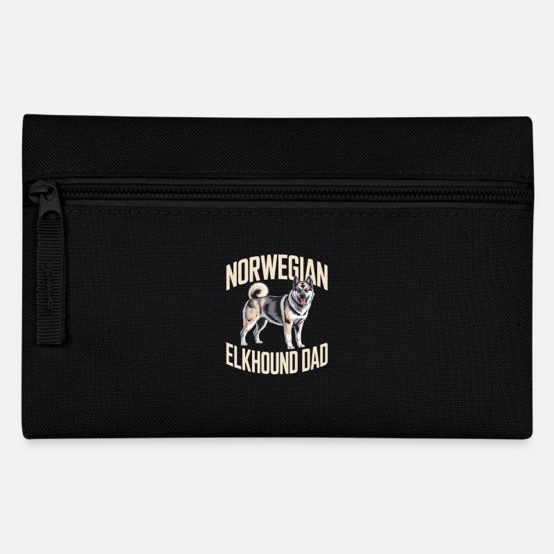 Norwegischer Elchhund Dad Norwegian Elkhound - Pencil Case - black