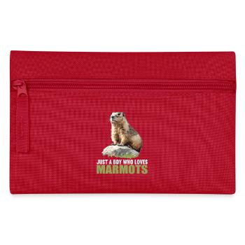 Marmots Groundhog - Pencil Case - red - Front