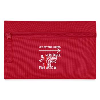Witziger Bachelor-IDIOT - Federtasche - Rot - Vorne