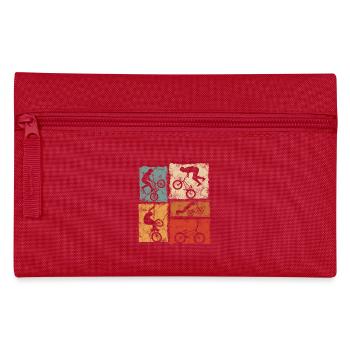 Cascades de BMX Bike Biker dans un style rétro - Trousse - rouge - Devant